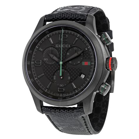 gucci mens watch 126.4|Gucci gunmetal tone chronograph watch.